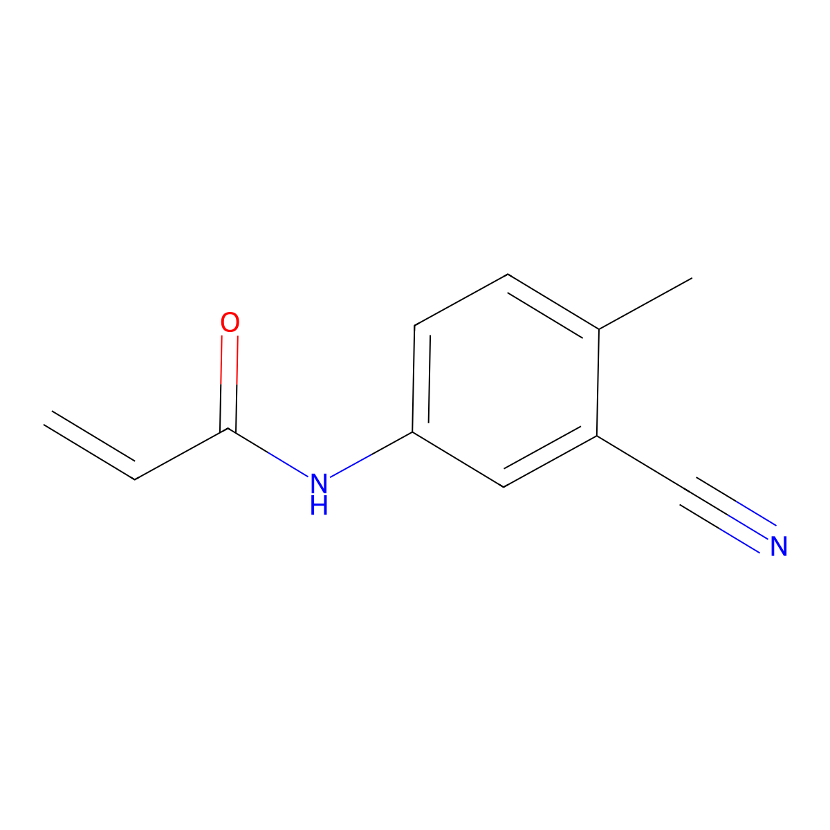N-(3-Cyano-4-methylphenyl)prop-2-enamide molecular structure, CAS 2396580-59-7