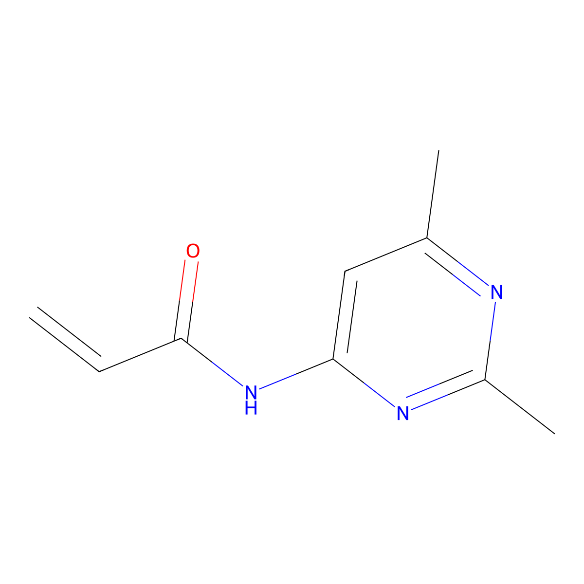 N-(2,6-dimethylpyrimidin-4-yl)prop-2-enamide molecular structure, CAS 2396580-60-0