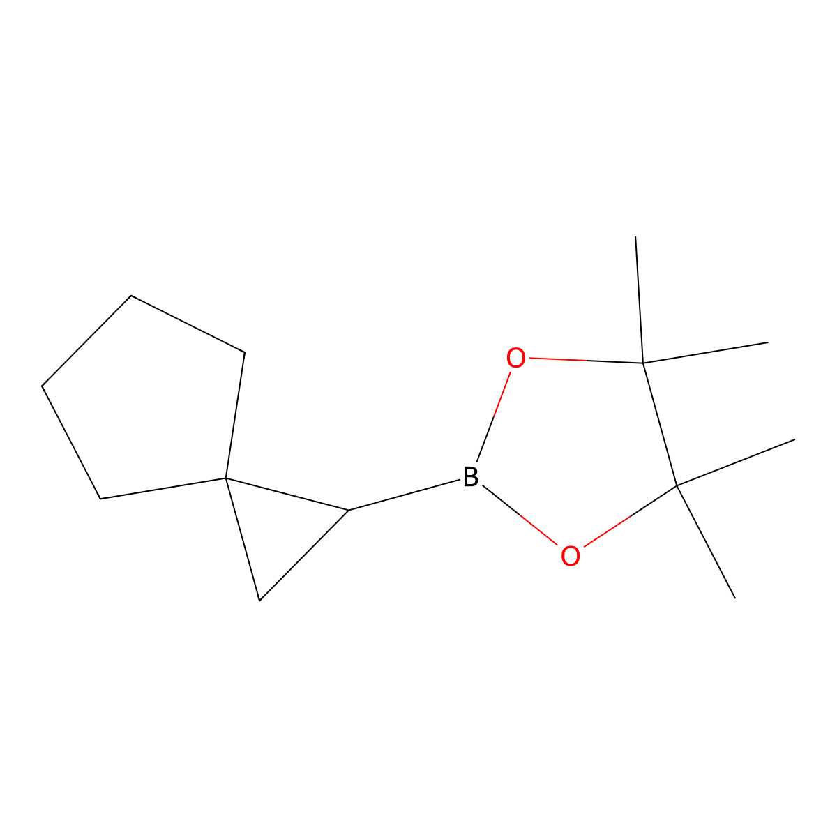 4,4,5,5-Tetramethyl-2-{spiro[2.4]heptan-1-yl}-1,3,2-dioxaborolane molecular structure, CAS 2396589-61-8