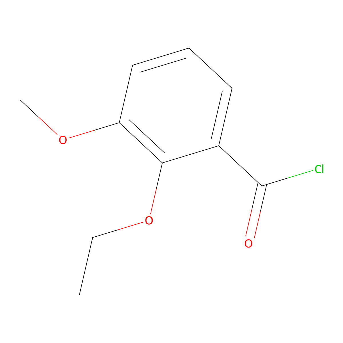 2-Ethoxy-3-methoxybenzoyl chloride molecular structure, CAS 23966-83-8