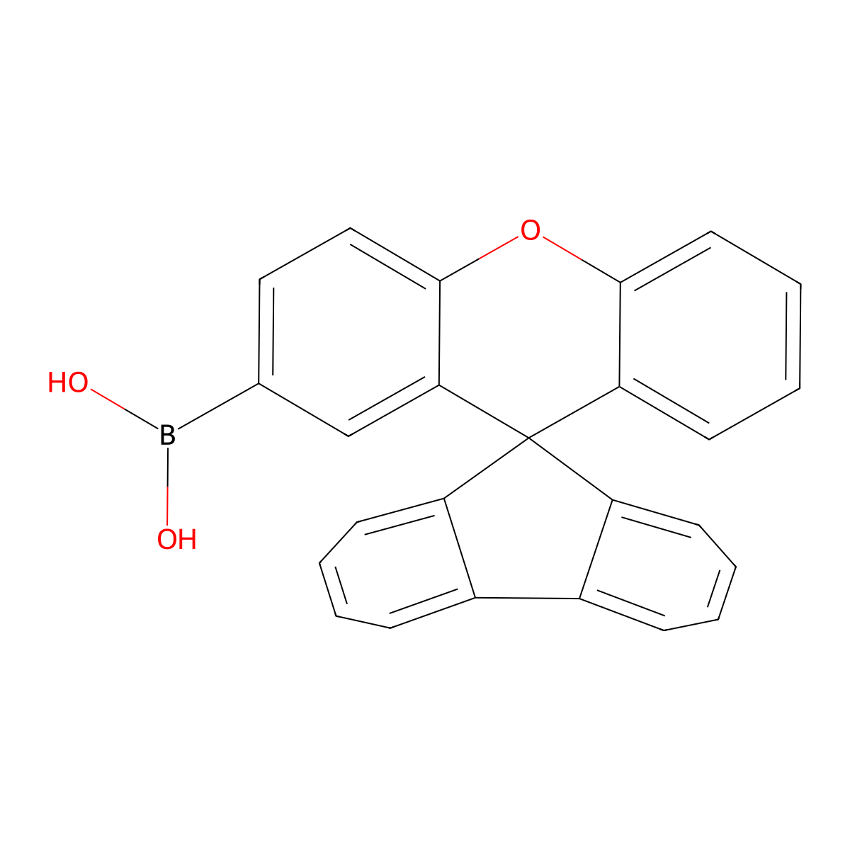 Spiro[fluorene-9,9'-xanthen]-2'-ylboronic acid molecular structure, CAS 2396648-06-7