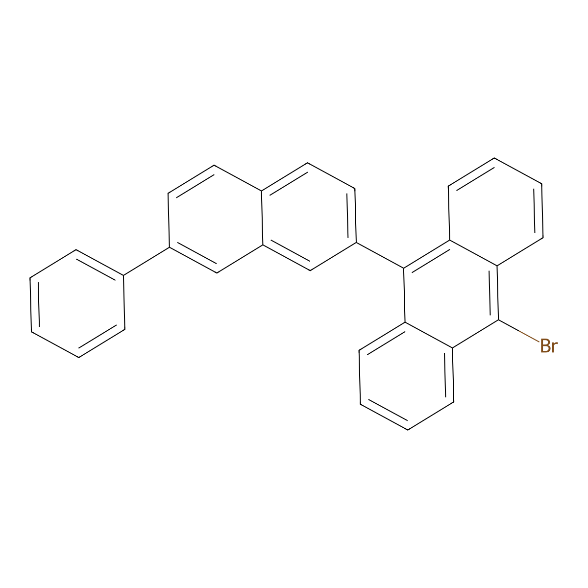 9-Bromo-10-(7-phenyl-2-naphthalenyl)anthracene molecular structure, CAS 2396648-76-1