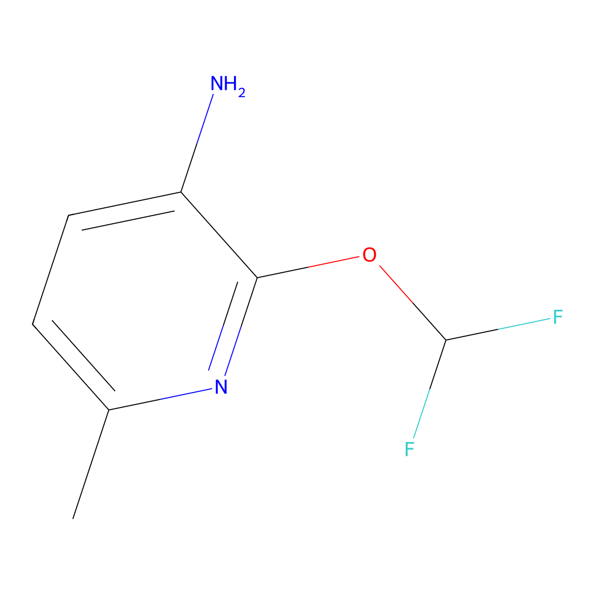 2-(Difluoromethoxy)-6-methylpyridin-3-amine molecular structure, CAS 2396675-48-0