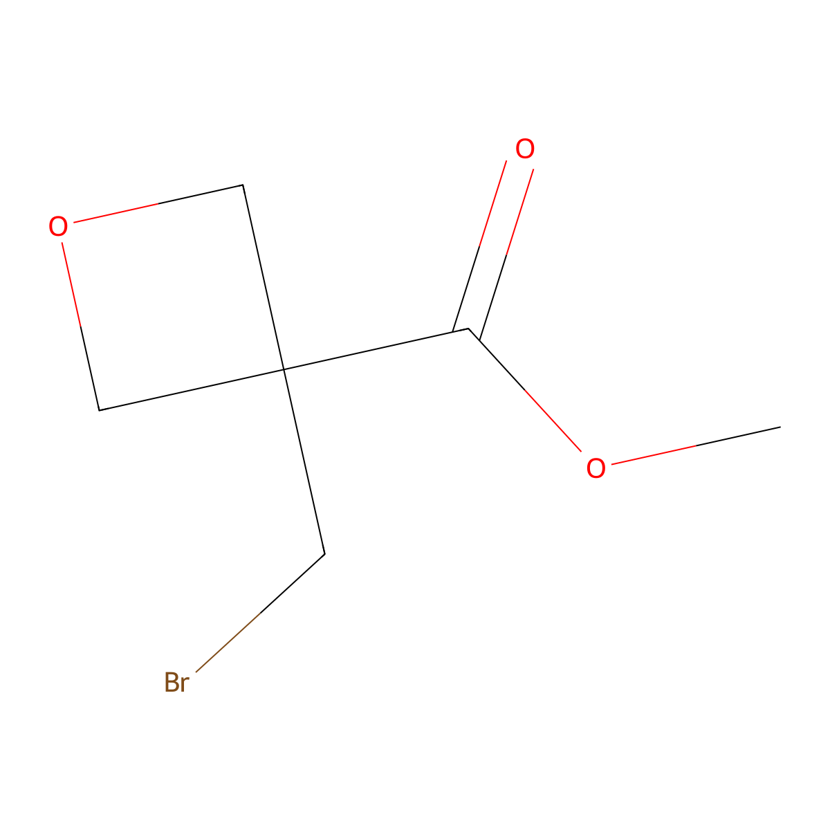 Methyl 3-(bromomethyl)oxetane-3-carboxylate molecular structure, CAS 2396675-85-5
