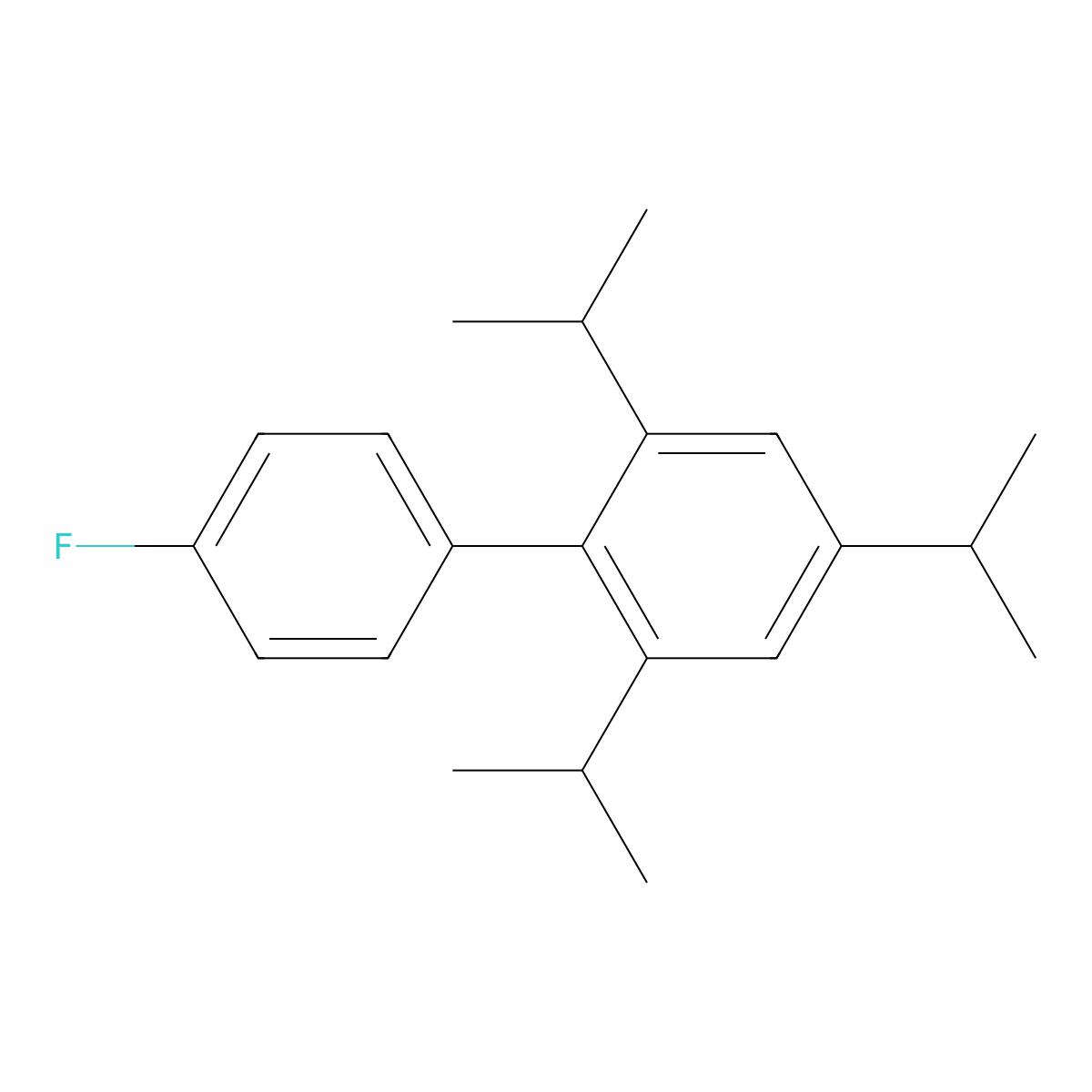 4'-Fluoro-2,4,6-tris(1-methylethyl)-1,1'-biphenyl molecular structure, CAS 2396692-67-2