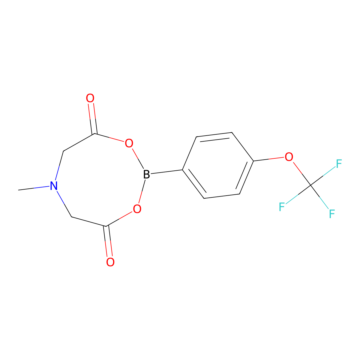 4-(Trifluoromethoxy)phenylboronic acid mida ester molecular structure, CAS 2396699-94-6