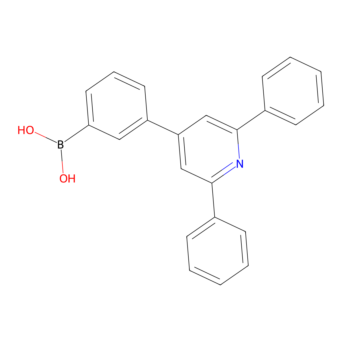 (3-(2,6-Diphenylpyridin-4-yl)phenyl)boronic acid molecular structure, CAS 2396739-36-7