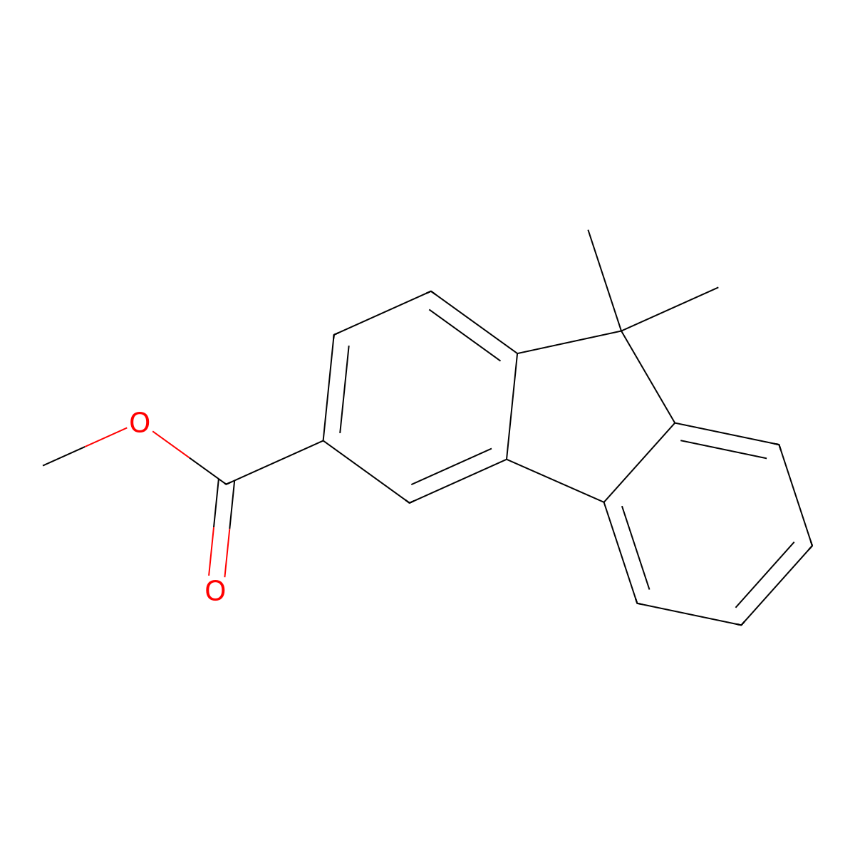 Methyl 9,9-dimethyl-9H-fluorene-3-carboxylate molecular structure, CAS 2396820-76-9