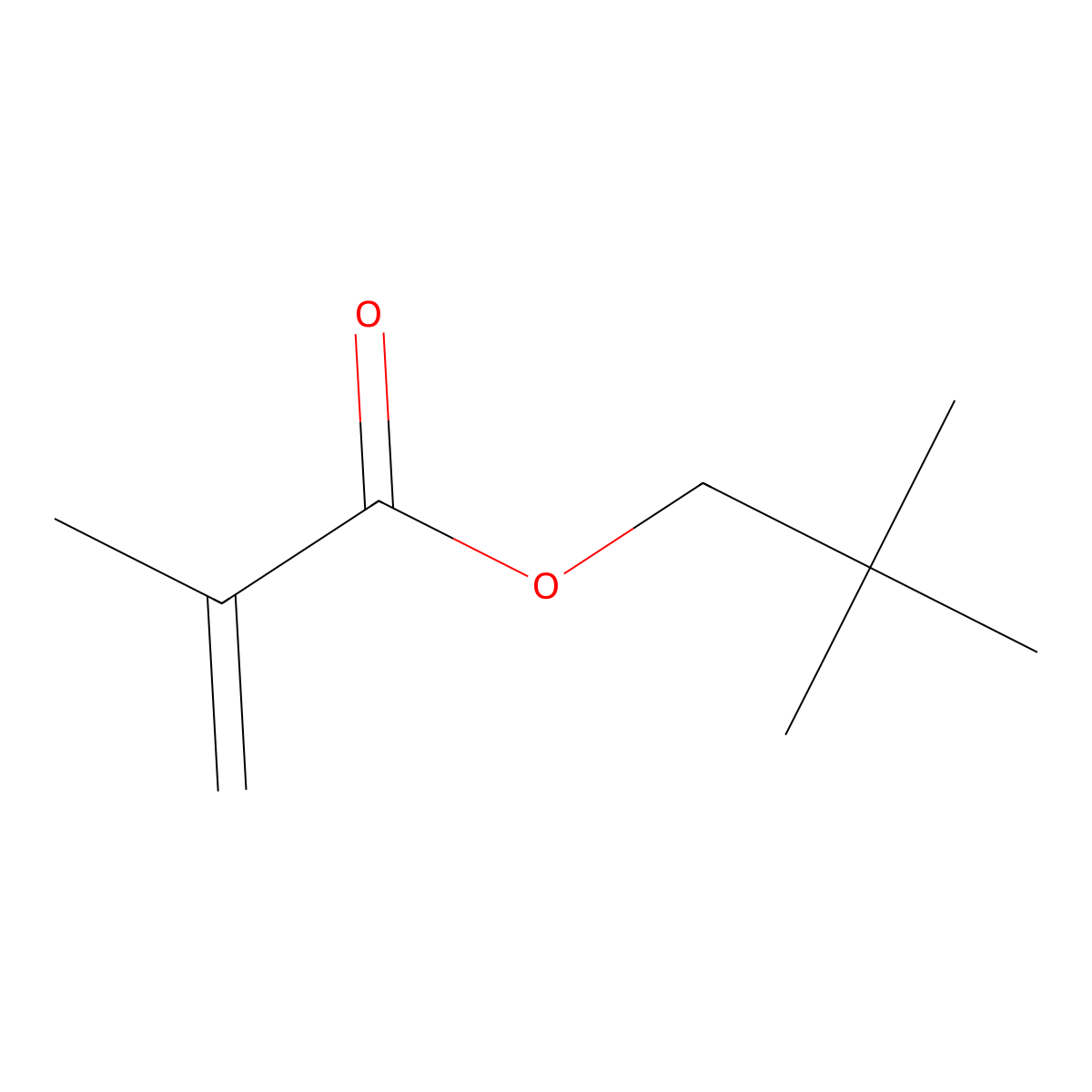 Neopentyl methacrylate molecular structure, CAS 2397-76-4