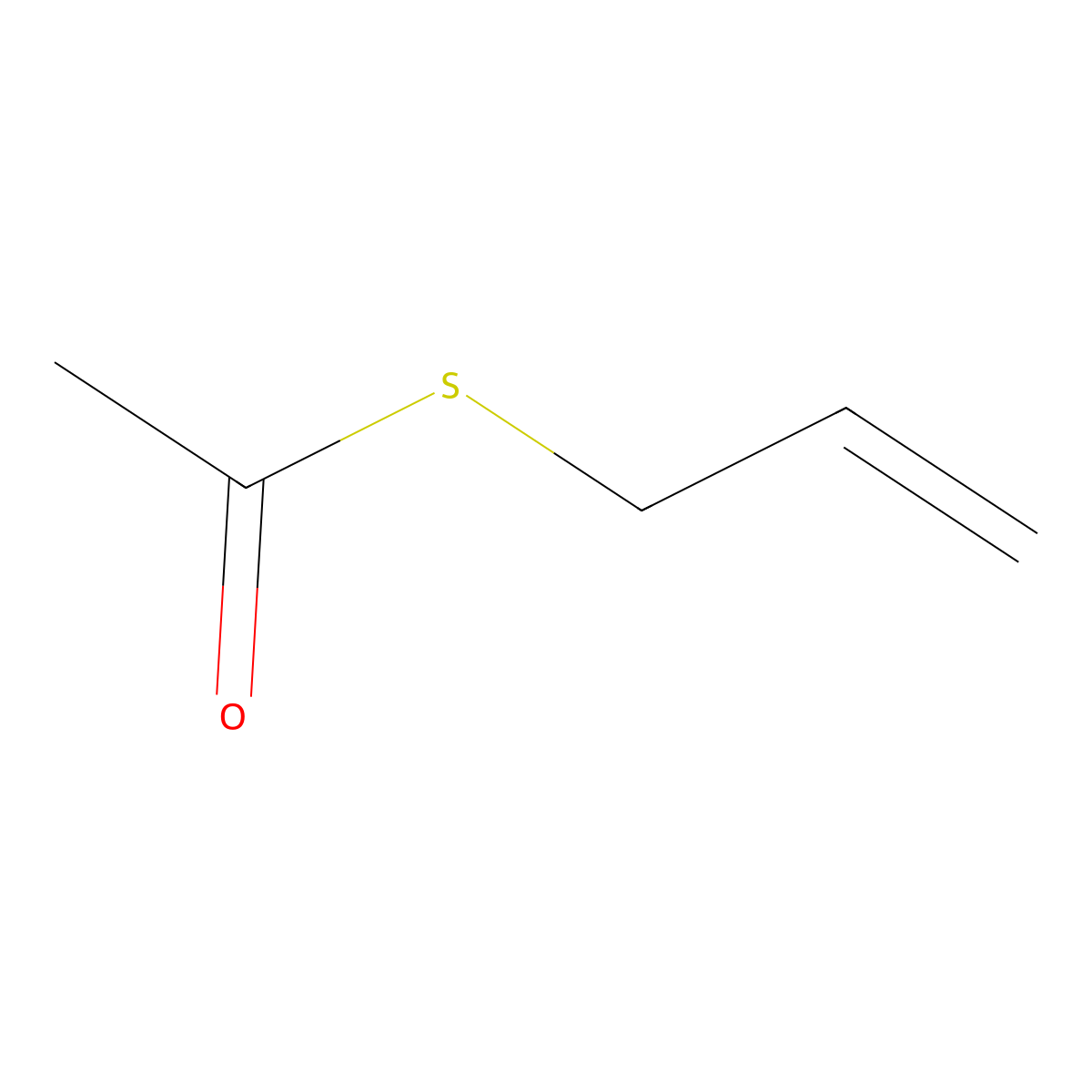 Allyl thioacetate molecular structure, CAS 23973-51-5