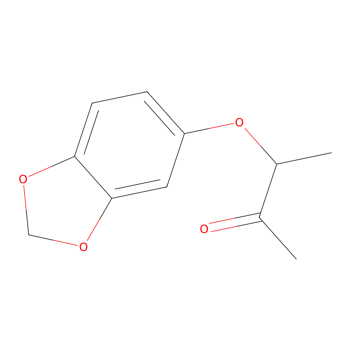 3-(1,3-Benzodioxol-5-yloxy)-2-butanone molecular structure, CAS 23973-82-2
