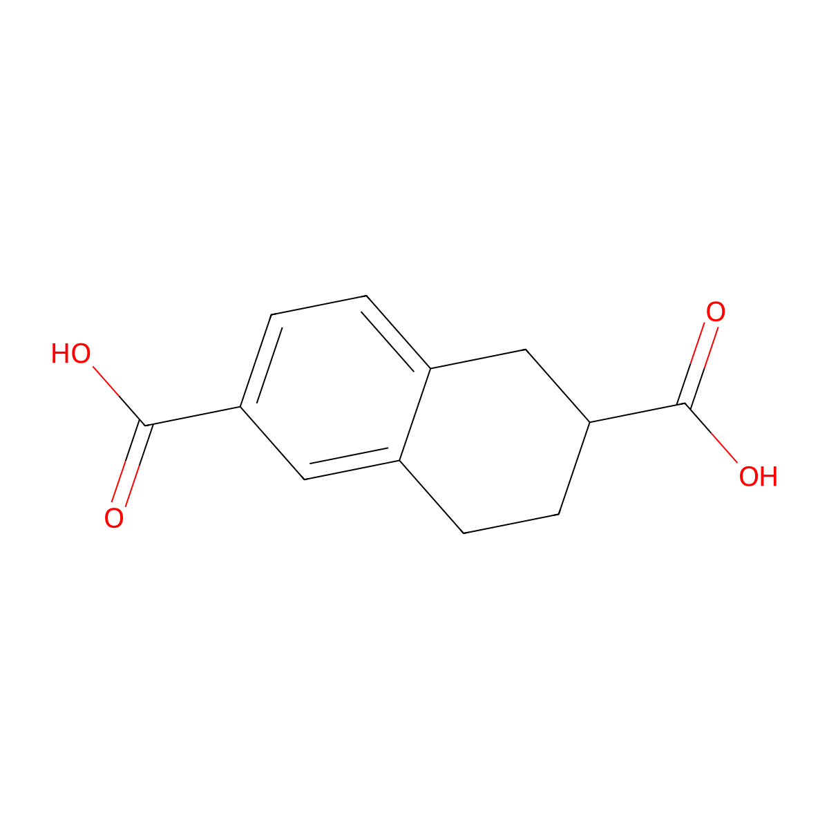 1,2,3,4-tetrahydronaphthalene-2,6-dicarboxylic Acid molecular structure, CAS 23974-71-2