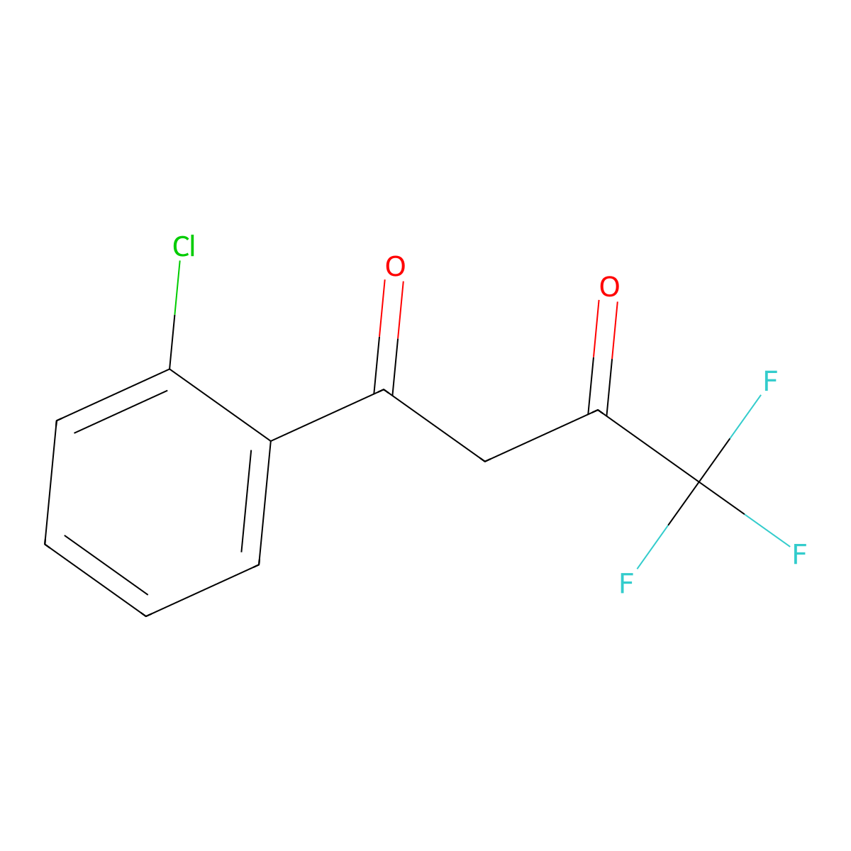 1-(2-Chlorophenyl)-4,4,4-trifluorobutane-1,3-dione molecular structure, CAS 23975-60-2
