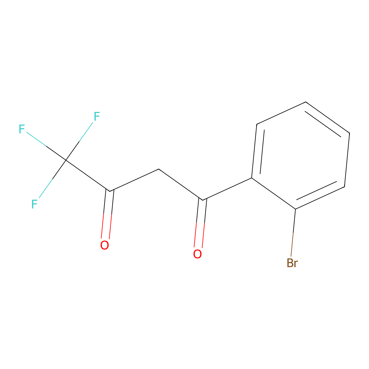 1-(2-Bromophenyl)-4,4,4-trifluoro-1,3-butanedione molecular structure, CAS 23975-63-5
