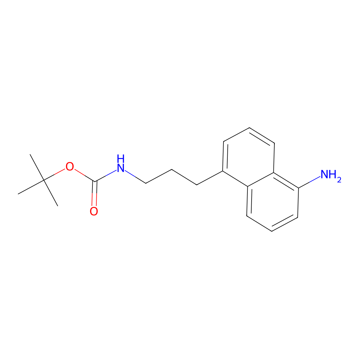 tert-Butyl (3-(5-aminonaphthalen-1-yl)propyl)carbamate molecular structure, CAS 2397550-95-5