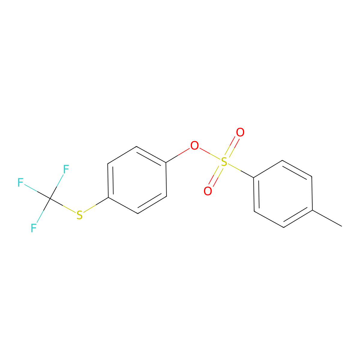 4-[(Trifluoromethyl)sulfanyl]phenyl 4-methylbenzene-1-sulfonate molecular structure, CAS 2397574-36-4
