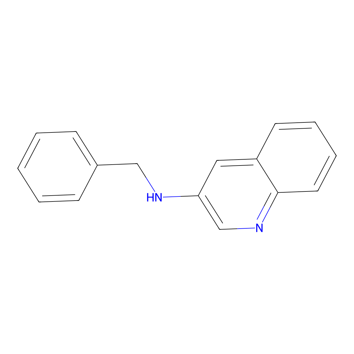 N-benzylquinolin-3-amine molecular structure, CAS 23976-28-5