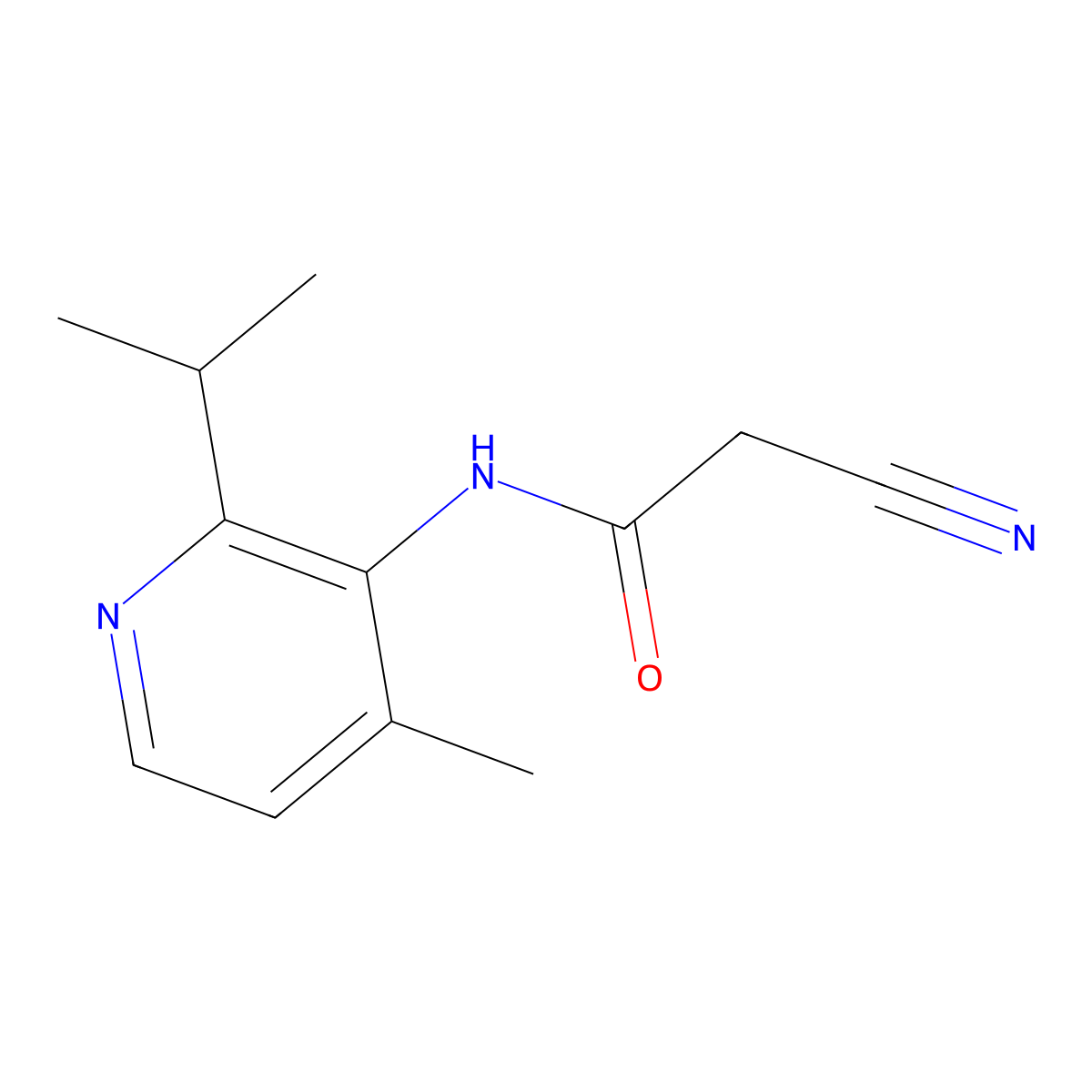 2-Cyano-N-(2-isopropyl-4-methylpyridin-3-yl)acetamide molecular structure, CAS 2397623-38-8