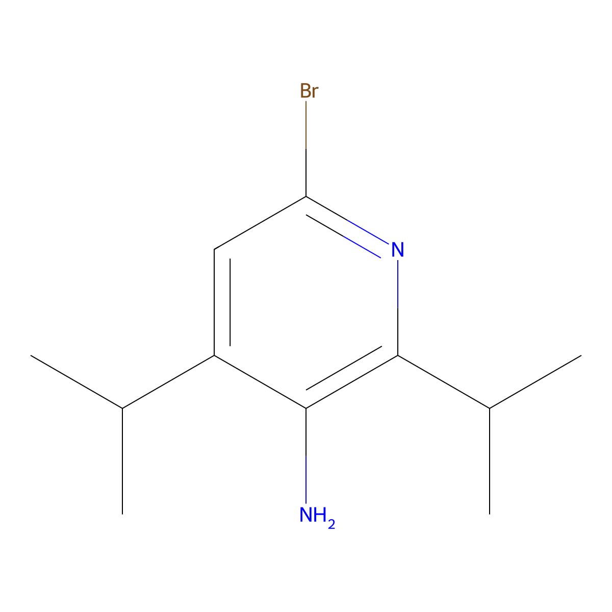 6-Bromo-2,4-diisopropylpyridin-3-amine molecular structure, CAS 2397623-70-8