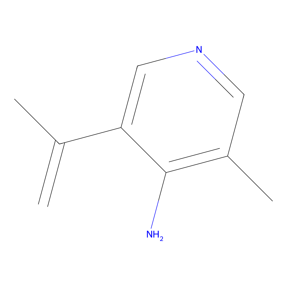 3-Methyl-5-(prop-1-en-2-yl)pyridin-4-amine molecular structure, CAS 2397624-10-9