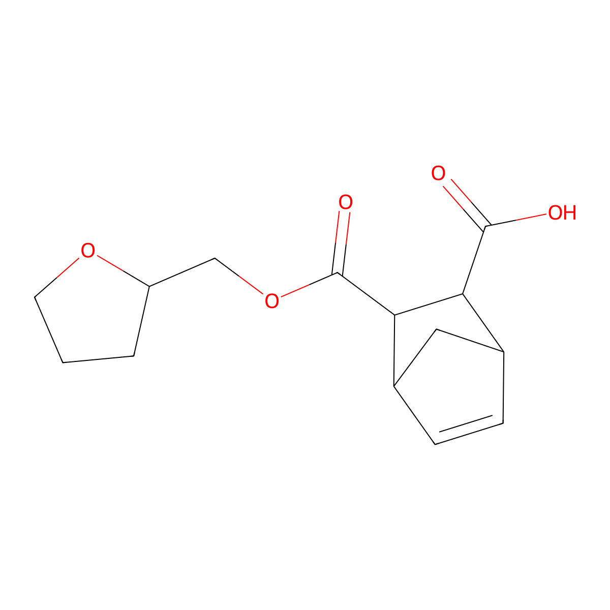 3-[(Tetrahydro-2-furanylmethoxy)carbonyl]bicyclo[2.2.1]hept-5-ene-2-carboxylic acid molecular structure, CAS 239789-47-0