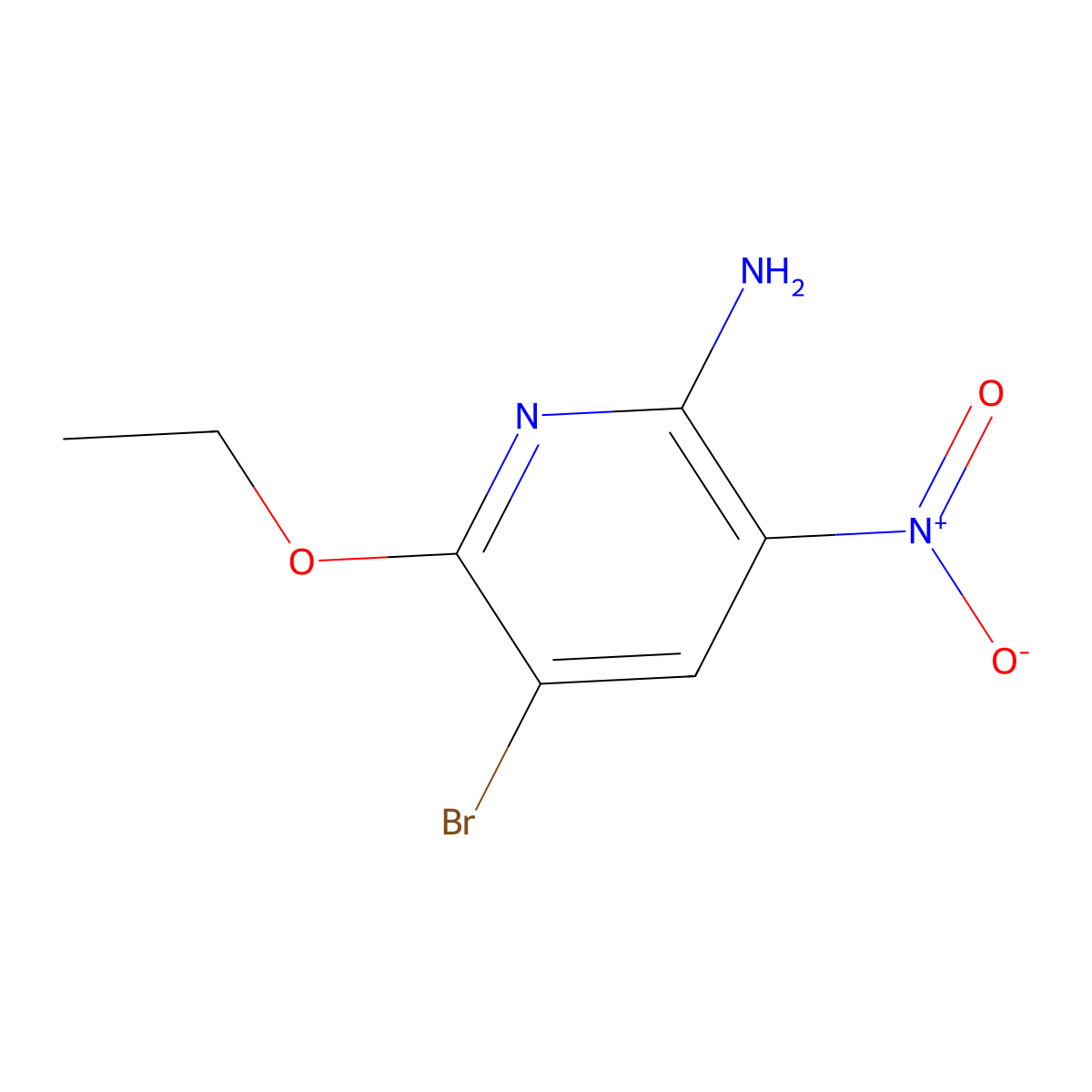 5-Bromo-6-ethoxy-3-nitropyridin-2-amine molecular structure, CAS 239791-62-9
