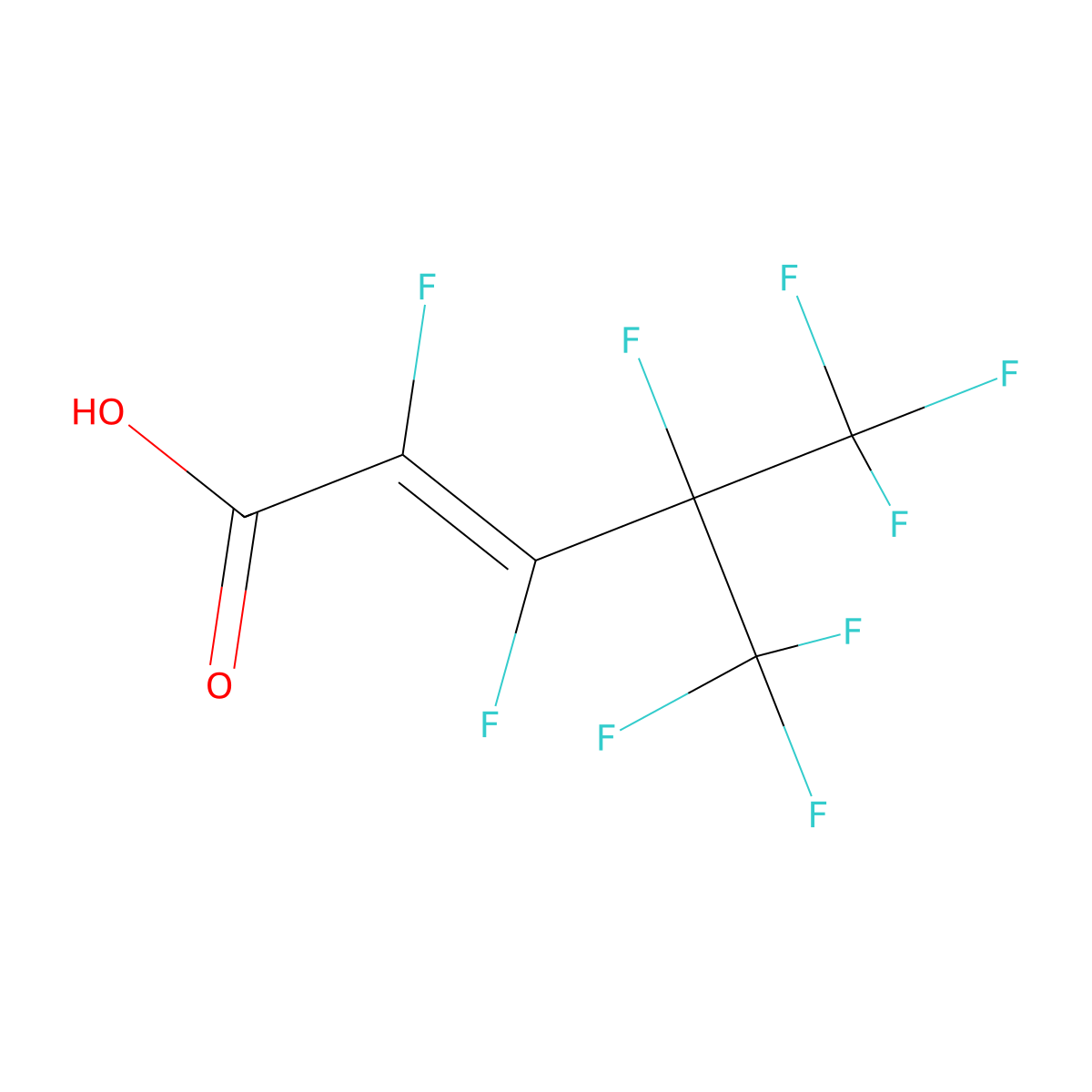 3-(Perfluoroisopropyl)-difluoro-2-propenoic acid molecular structure, CAS 239795-58-5