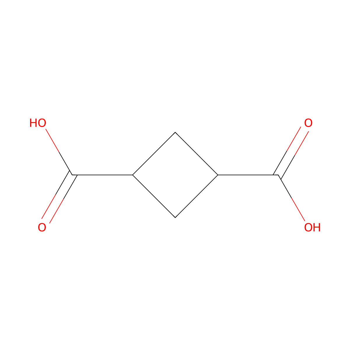 cis-Cyclobutane-1,3-dicarboxylic acid molecular structure, CAS 2398-16-5