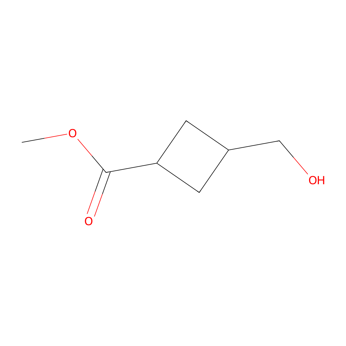 Methyl 3-(hydroxymethyl)cyclobutane-1-carboxylate molecular structure, CAS 2398-17-6