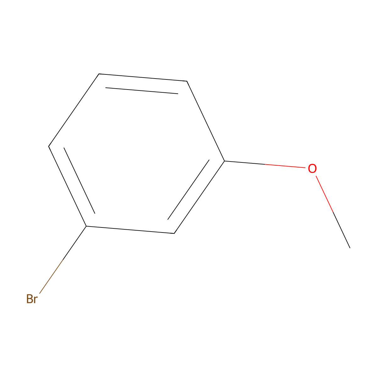 3-Bromoanisole molecular structure, CAS 2398-37-0