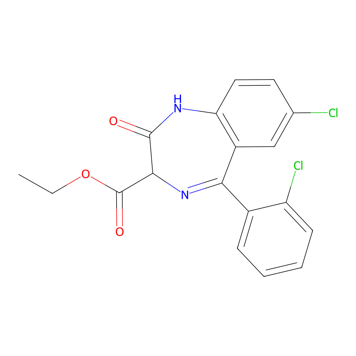 Ethyl dirazepate molecular structure, CAS 23980-14-5