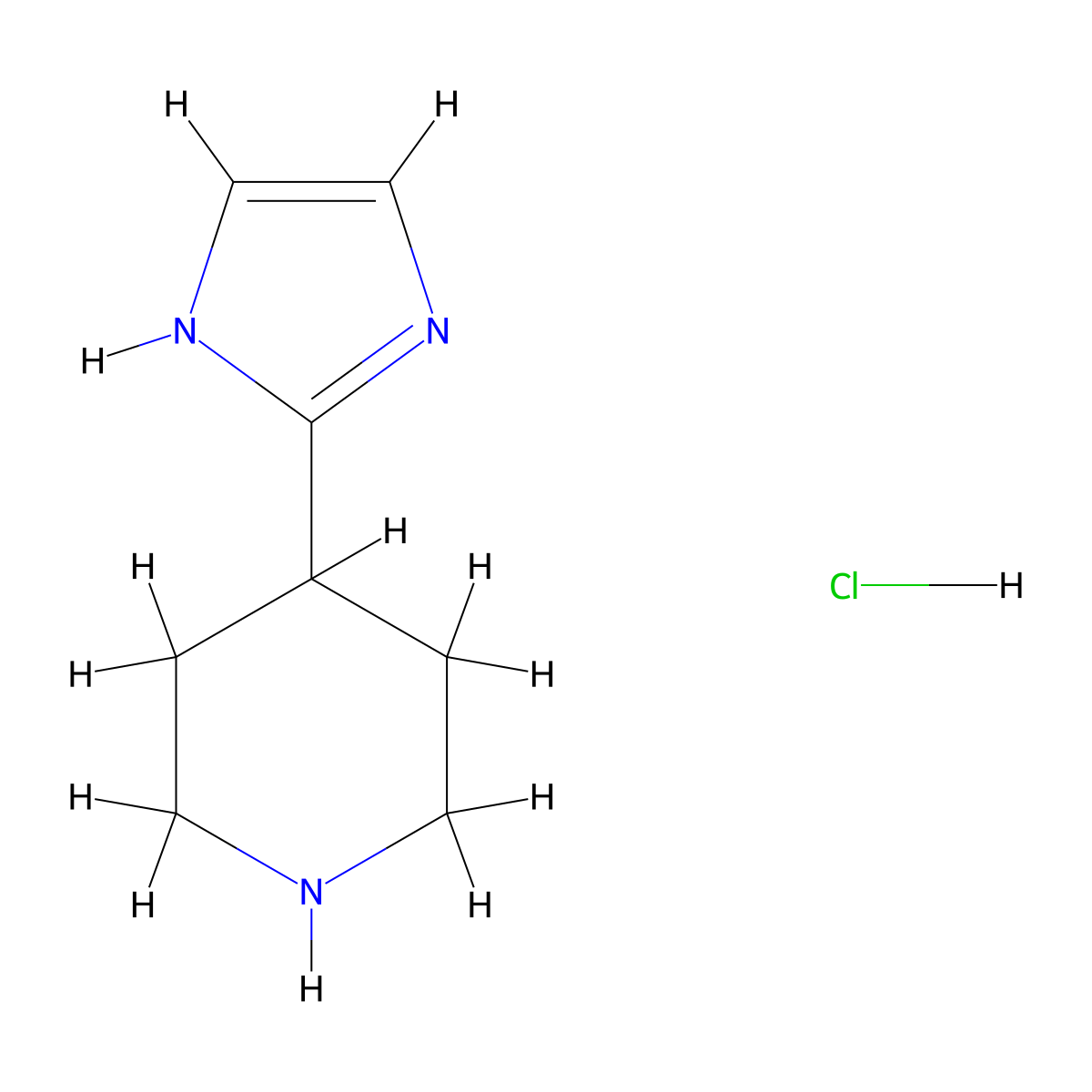 4-(1H-imidazol-2-yl)piperidine hydrochloride molecular structure, CAS 239800-93-2