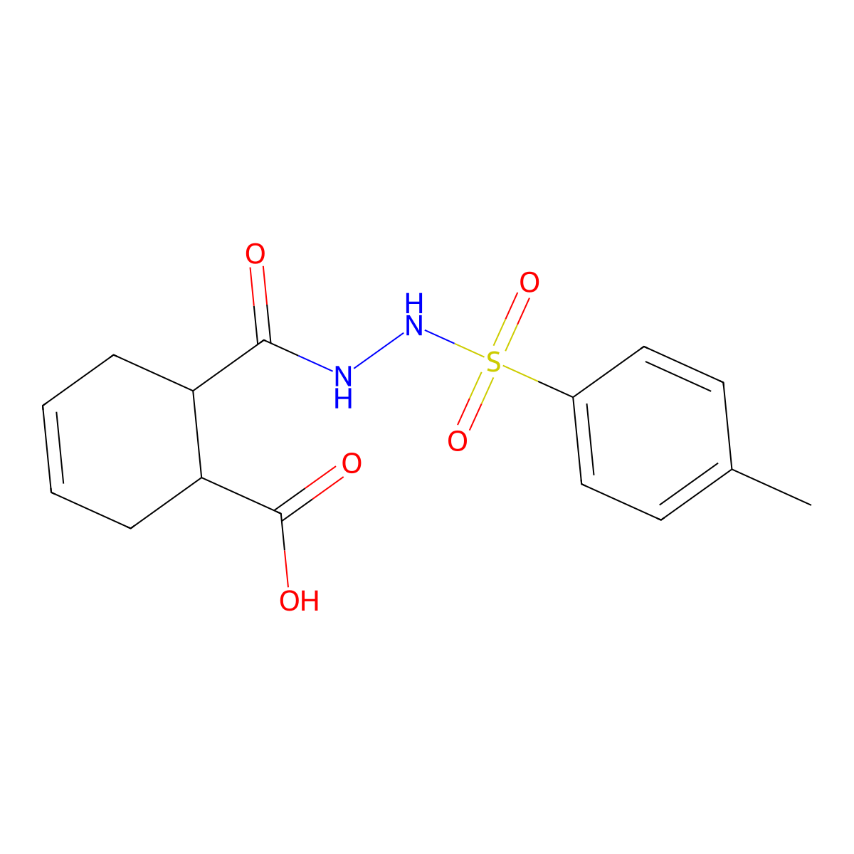 6-({2-[(4-Methylphenyl)sulfonyl]hydrazino}carbonyl)-3-cyclohexene-1-carboxylic acid molecular structure, CAS 239809-40-6