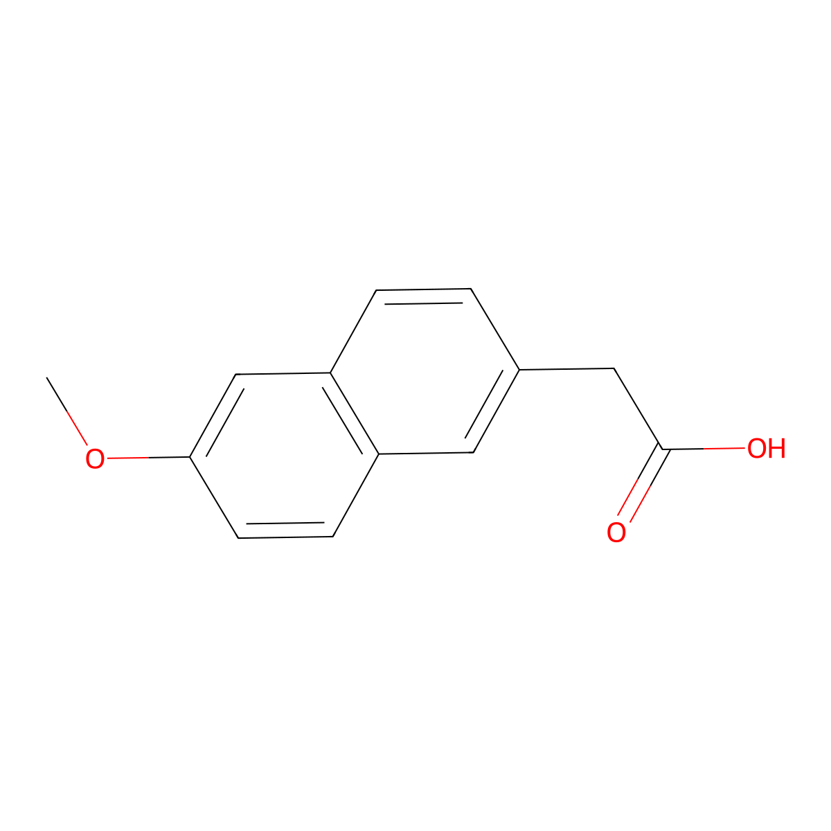 6-Methoxy-2-naphthylacetic acid molecular structure, CAS 23981-47-7