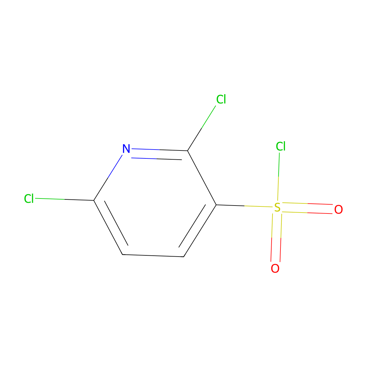 2,6-Dichloropyridine-3-sulfonyl chloride molecular structure, CAS 239810-43-6