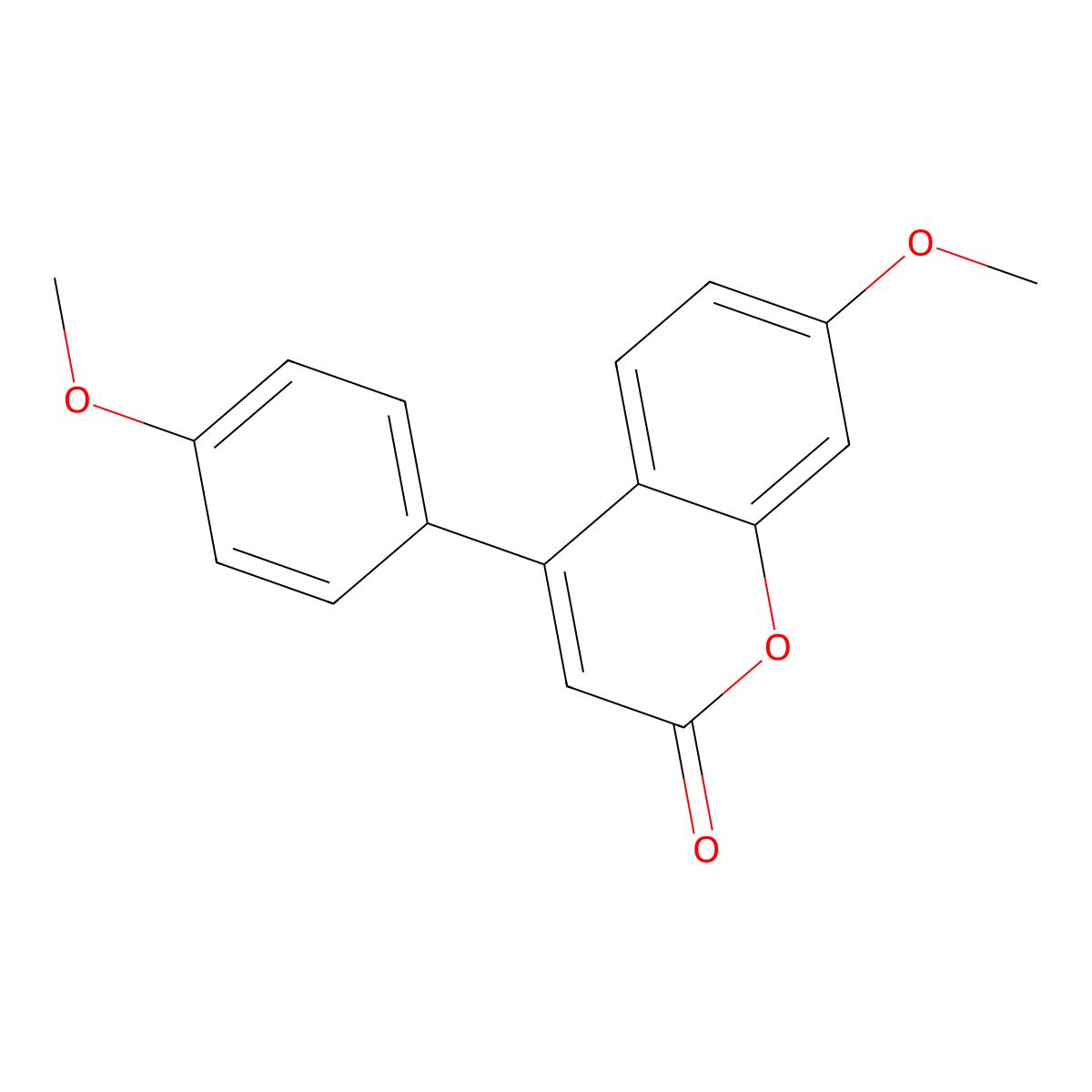 7-methoxy-4-(4-methoxyphenyl)-2H-chromen-2-one molecular structure, CAS 23982-32-3