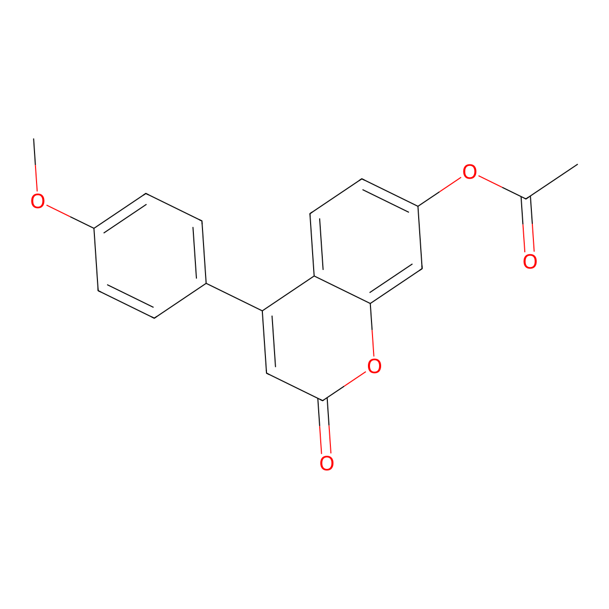 4-(4-methoxyphenyl)-2-oxo-2H-chromen-7-yl acetate molecular structure, CAS 23982-33-4