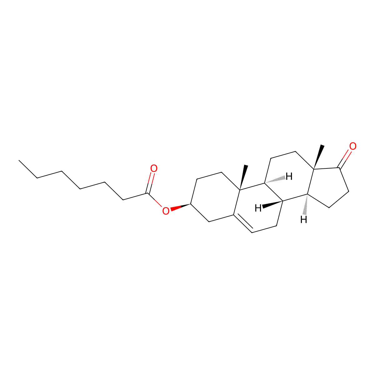 Dehydroepiandrosterone enanthate molecular structure, CAS 23983-43-9
