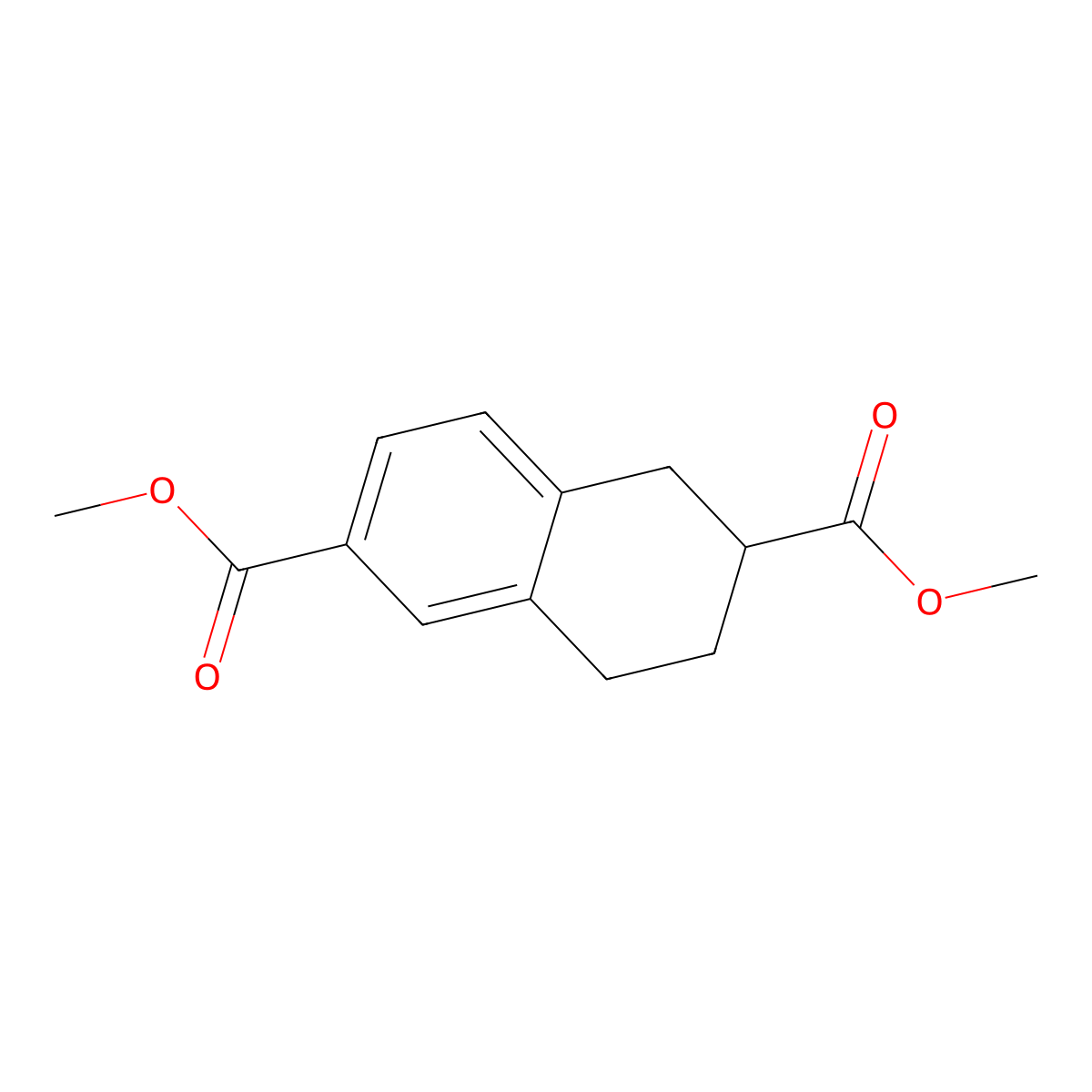 Dimethyl 1,2,3,4-tetrahydronaphthalene-2,6-dicarboxylate molecular structure, CAS 23985-75-3