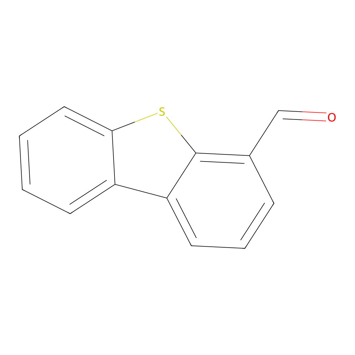 Dibenzo[b,d]thiophene-4-carbaldehyde molecular structure, CAS 23985-81-1