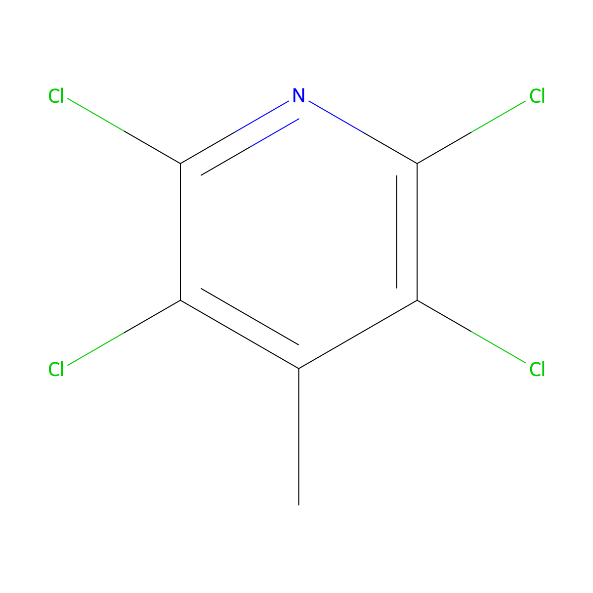 2,3,5,6-Tetrachloro-4-methylpyridine molecular structure, CAS 23985-86-6
