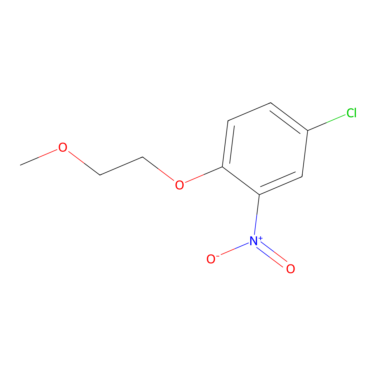 4-Chloro-1-(2-methoxyethoxy)-2-nitrobenzene molecular structure, CAS 23987-20-4
