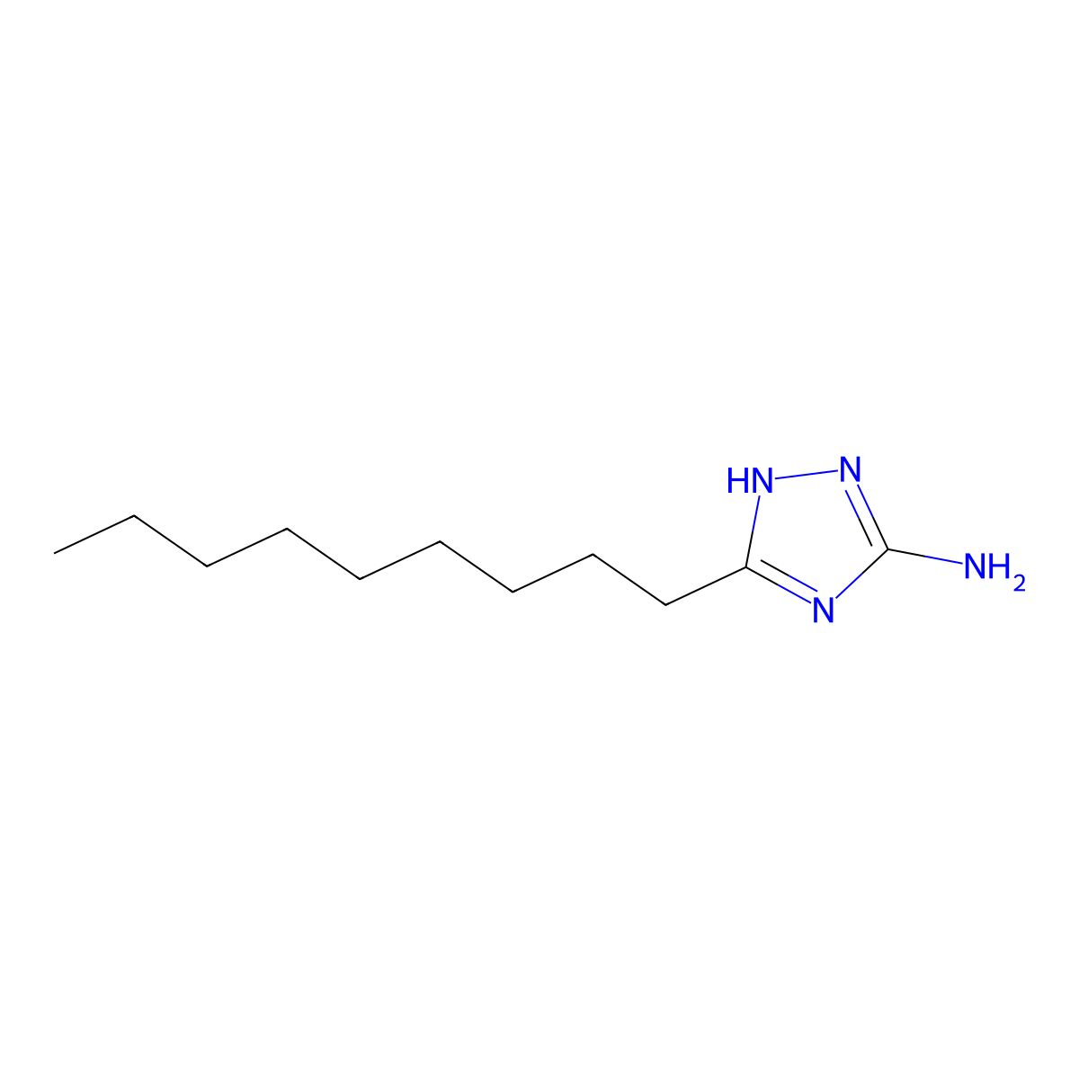 3-Nonyl-1H-1,2,4-triazol-5-amine molecular structure, CAS 23988-45-6