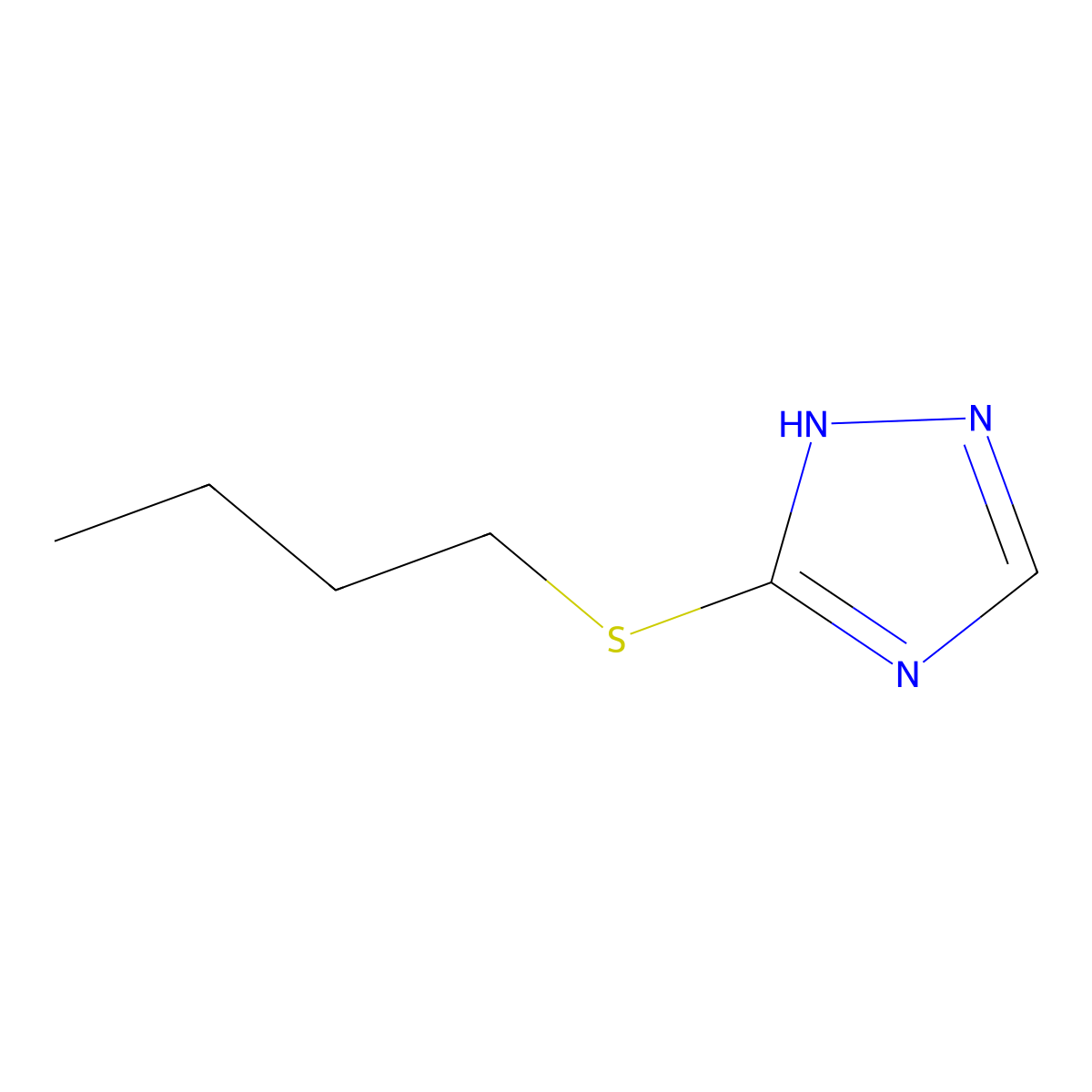 5-butylsulfanyl-1H-1,2,4-triazole molecular structure, CAS 23988-55-8