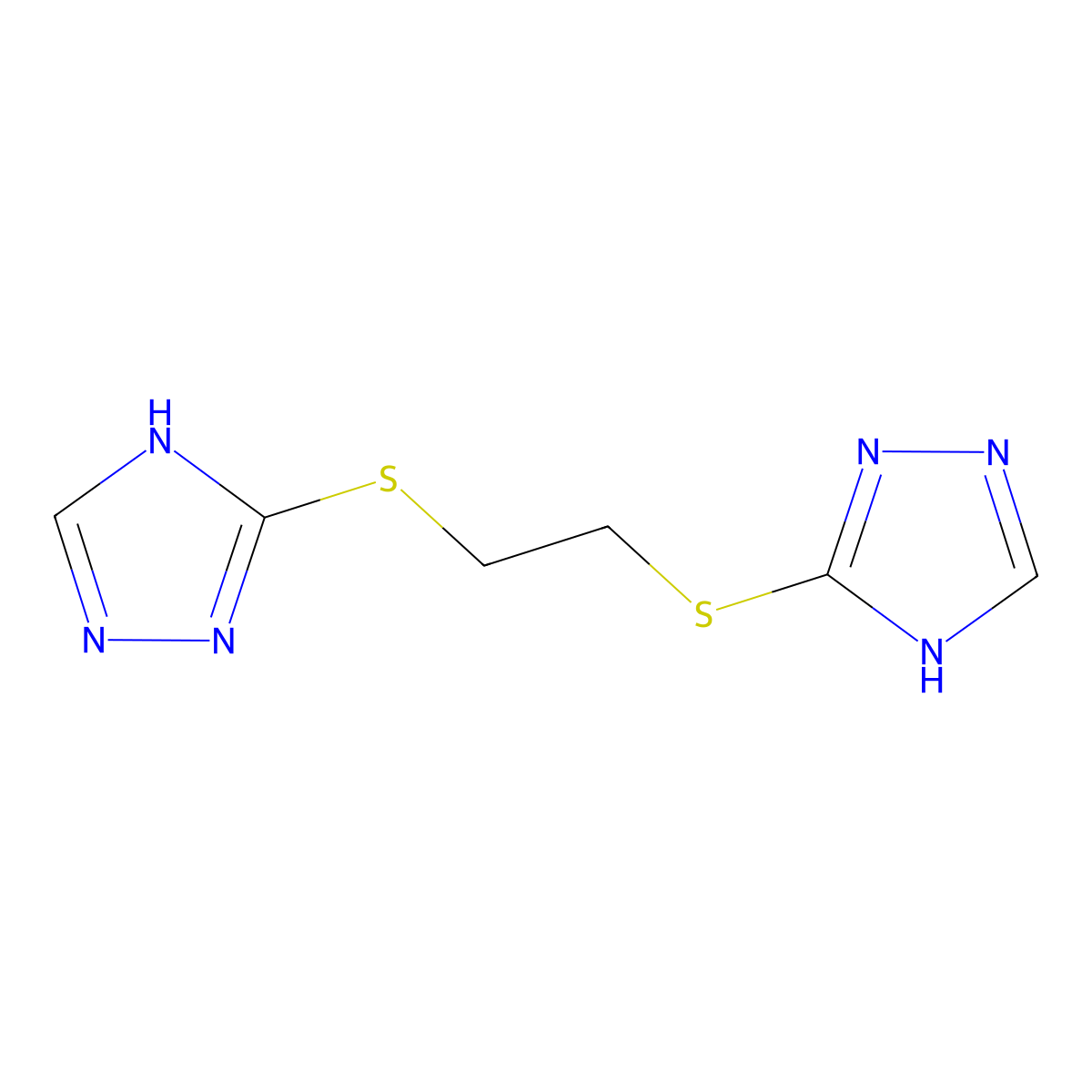 3-([2-(4H-1,2,4-Triazol-3-ylthio)ethyl]thio)-4H-1,2,4-triazole molecular structure, CAS 23988-58-1