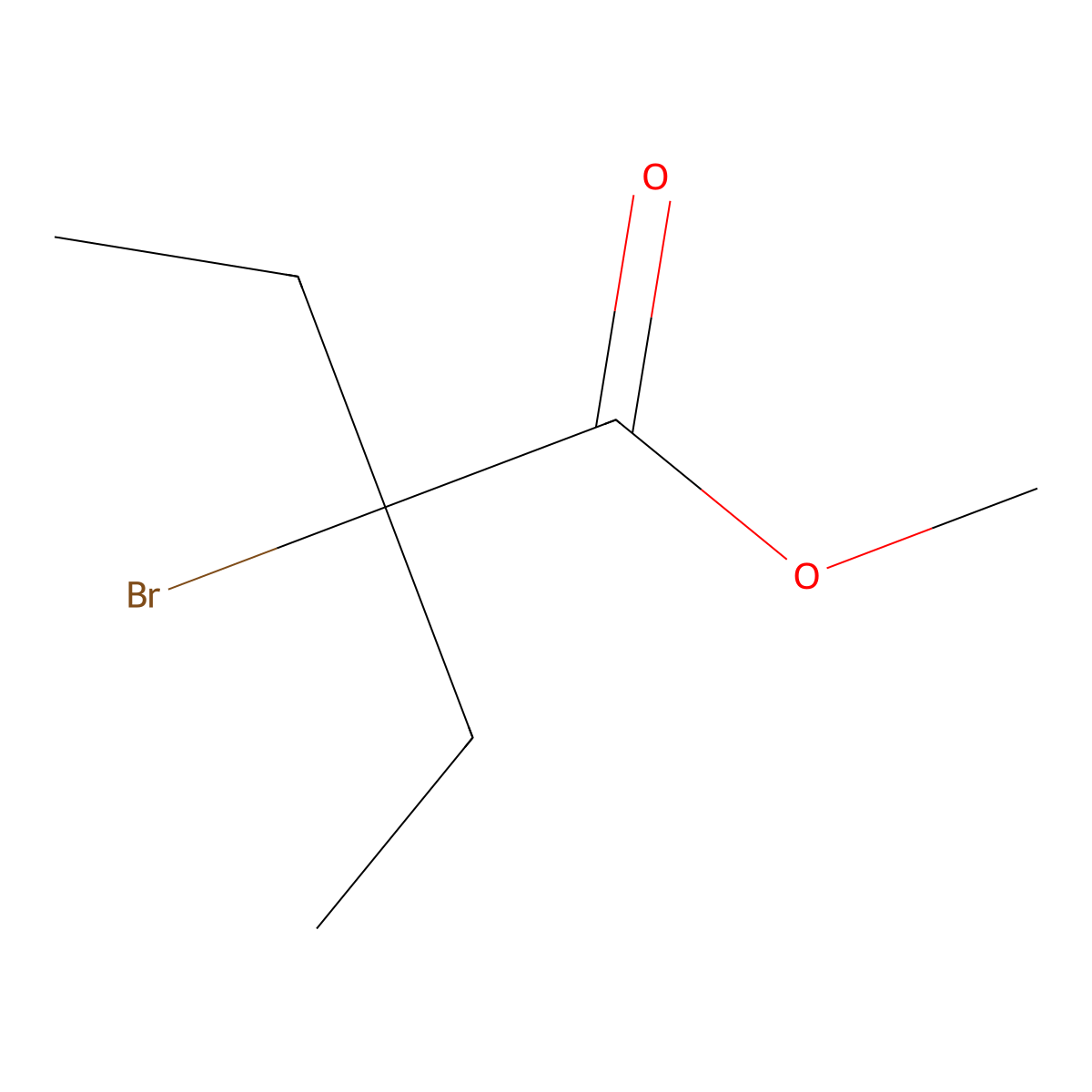 Methyl 2-bromo-2-ethylbutyrate molecular structure, CAS 2399-18-0