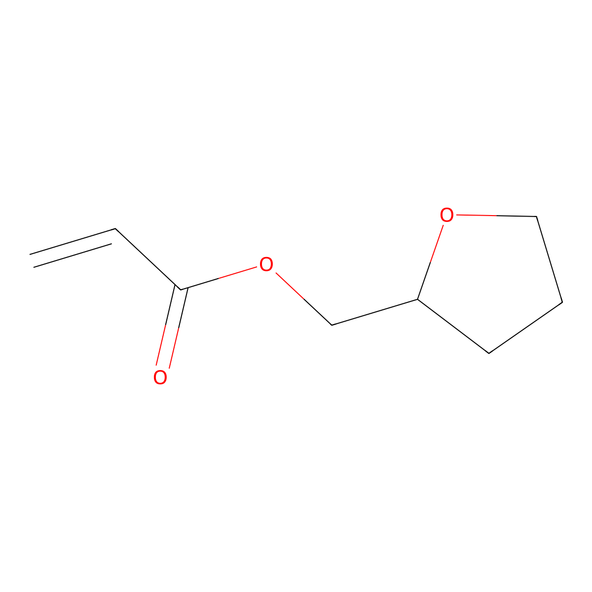 Tetrahydrofurfuryl acrylate molecular structure, CAS 2399-48-6