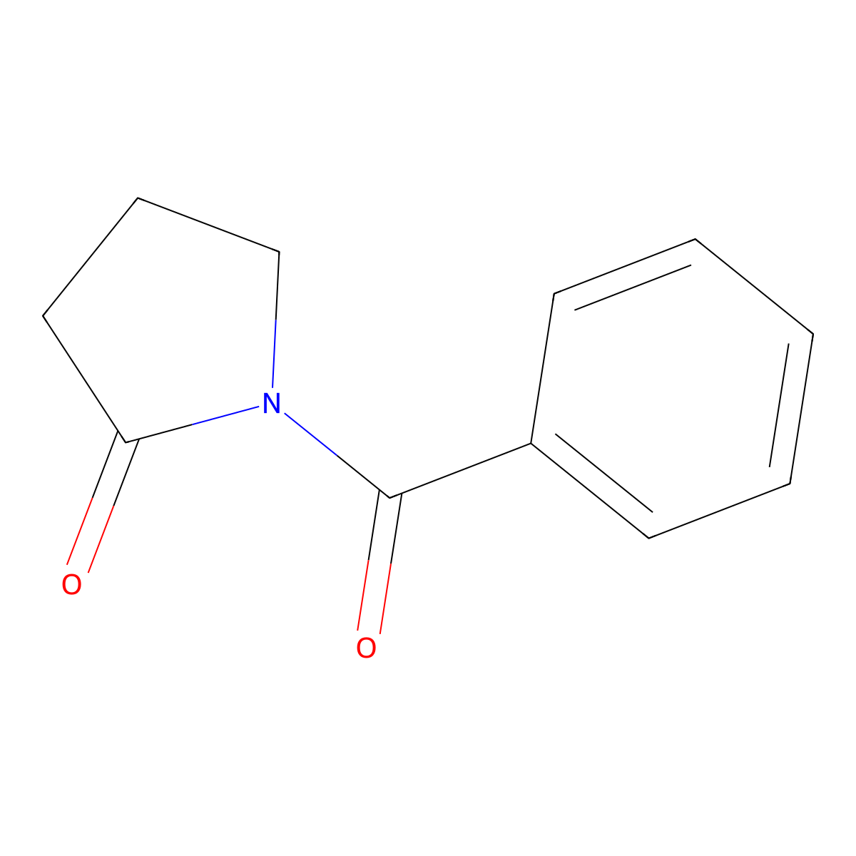 2-Pyrrolidinone, 1-benzoyl- molecular structure, CAS 2399-66-8