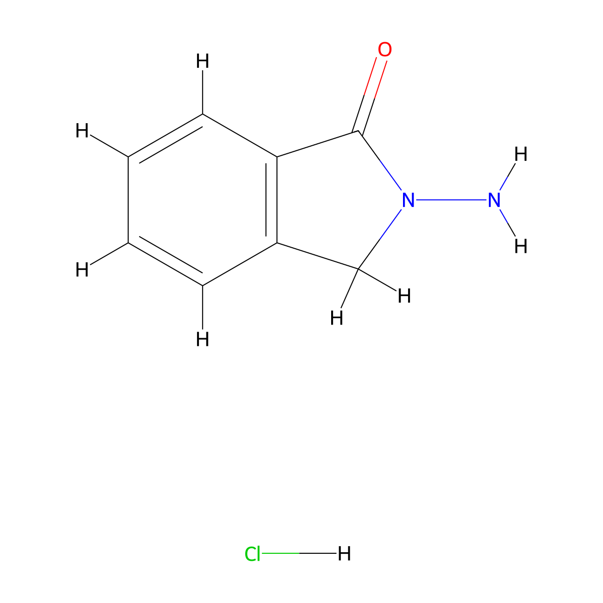 2-amino-2,3-dihydro-1H-isoindol-1-one hydrochloride molecular structure, CAS 23990-36-5