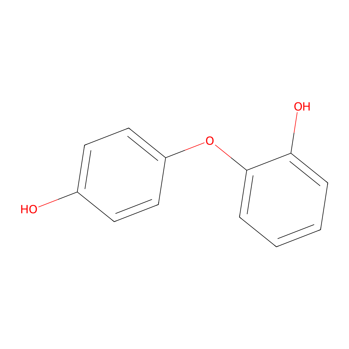 2-(4-Hydroxyphenoxy)phenol molecular structure, CAS 23990-90-1
